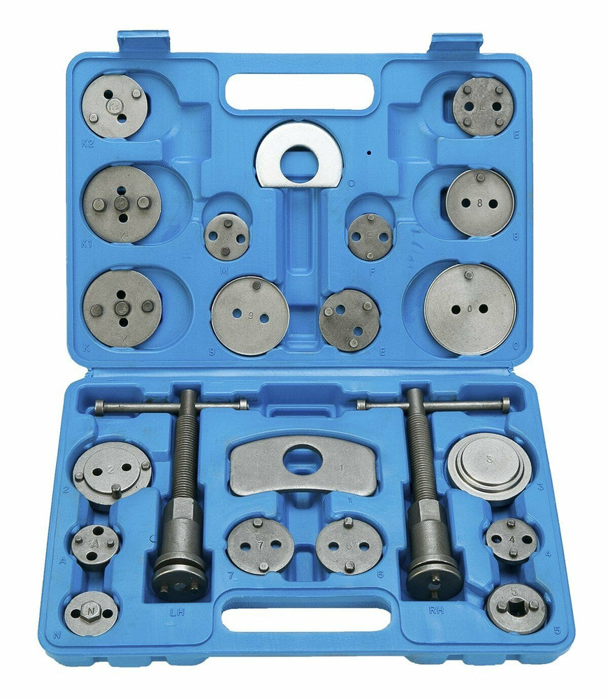 Coffret repousse piston d'étriers de freins et adaptateurs - 22 pièces