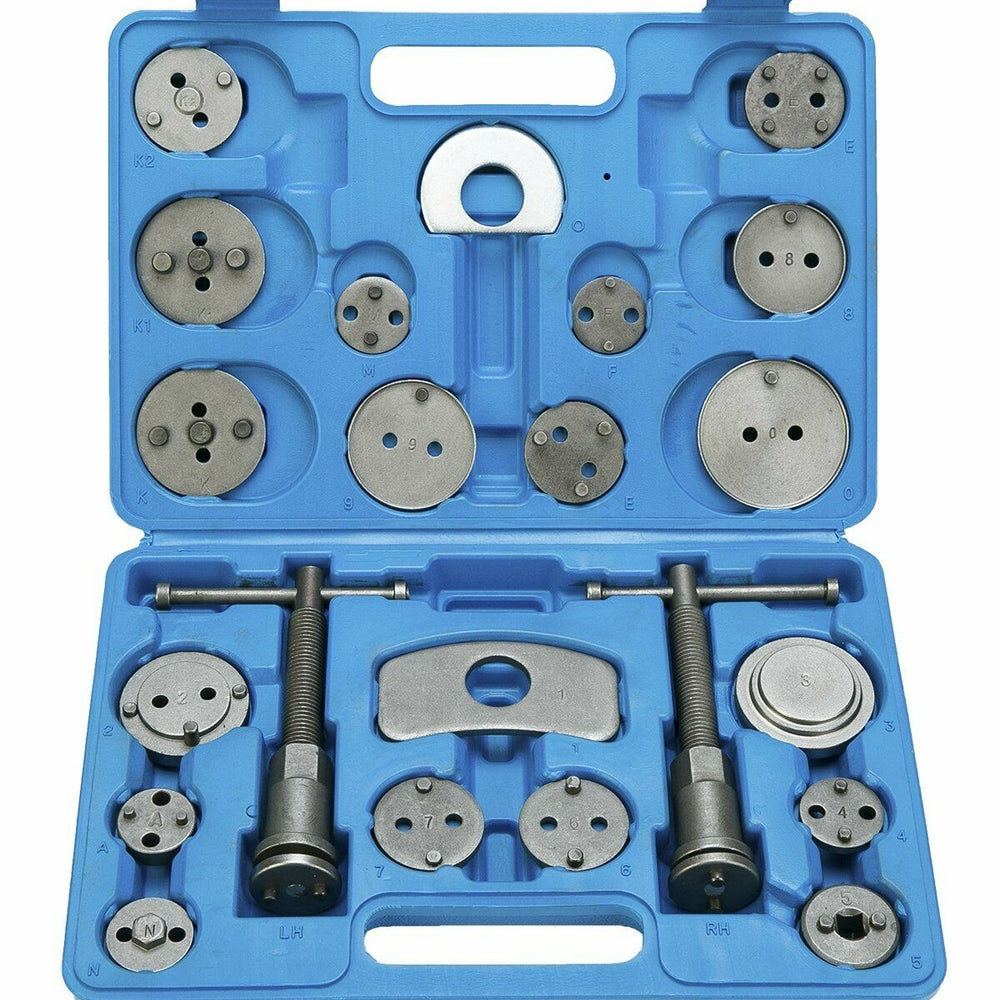 Coffret repousse piston d'étriers de freins et adaptateurs - 22 pièces