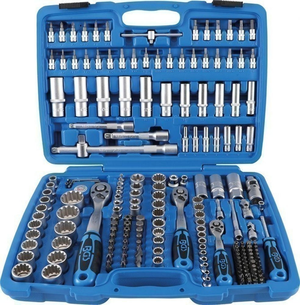 Jeu de douilles GEAR LOCK avec cliquet 192 pièces 1/4