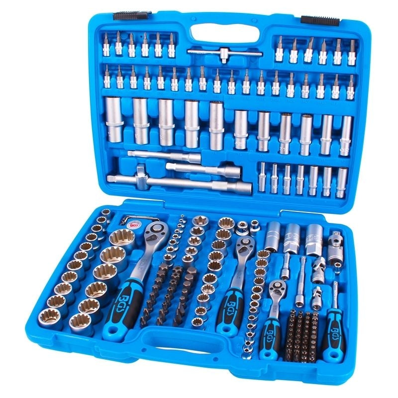 Jeu de douilles GEAR LOCK avec cliquet 192 pièces 1/4