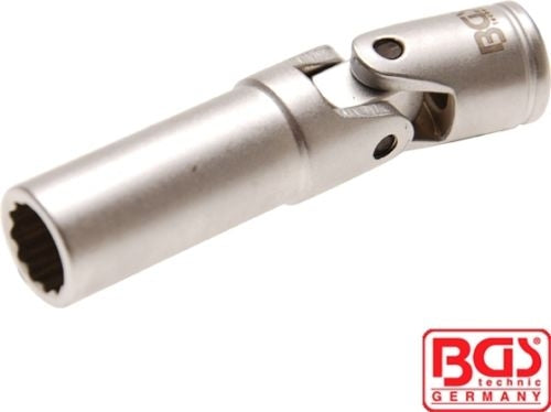Douille articulée de bougie, (3/8), 12mm