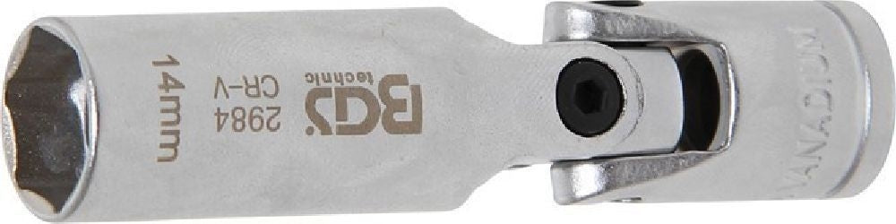Douille articulée de bougie, 10 (3/8), 14mm