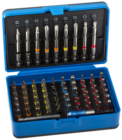 Jeu d'embouts couleur, Philips, Torx, Allen, 71 pièces