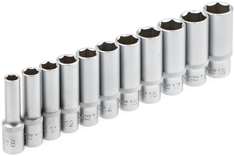 Jeu de douilles, six pans, profondes | 10 mm (3/8