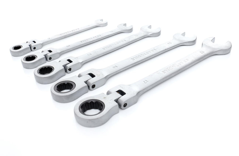 Clés mixtes à cliquet articulé 8 - 17mm au Chrome Vanadium-5pcs