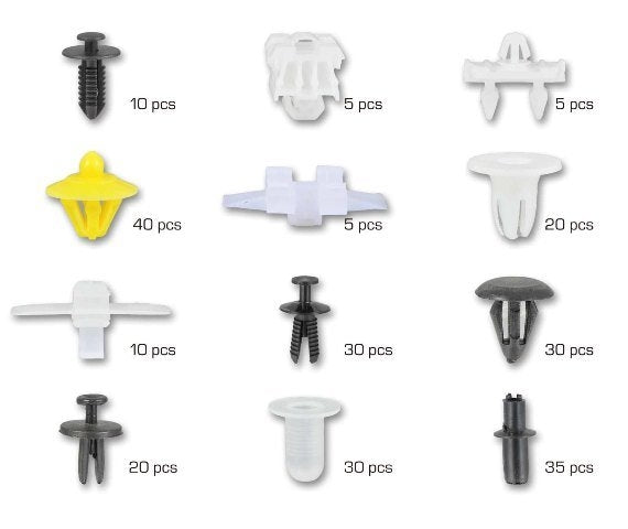 Assortiment de clips de fixation automobiles pour Mercedes | 270 pièces